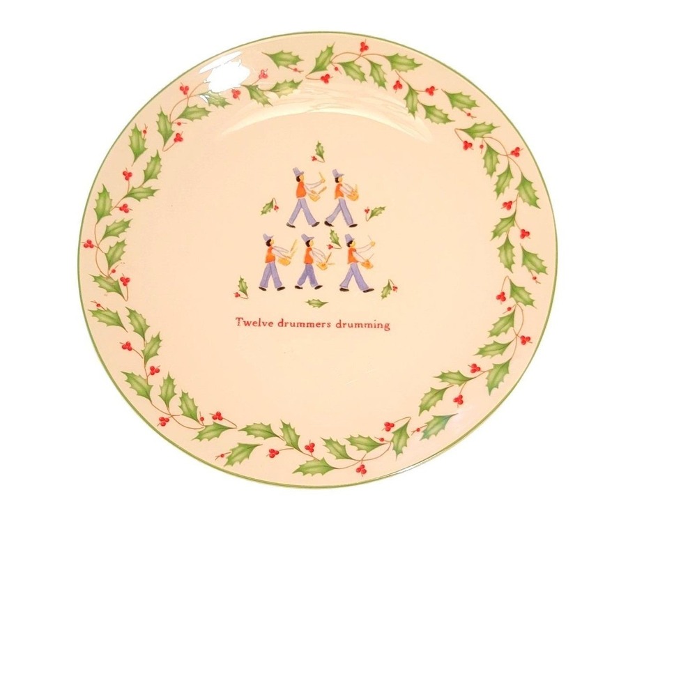 Lenox Holiday Twelve Drummers Drumming Plate Christmas‎ Carol Collection Dish